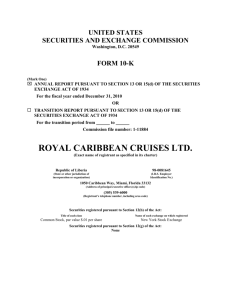 Royal Caribbean 2010 Condensed Form 10