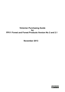 Victorian Purchasing Guide for FPI11 Forest and Forest Products