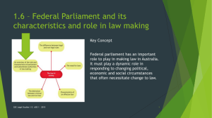 1.6 * Federal Parliament and its characteristics and