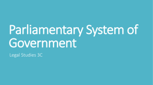 Parliamentary System of Government