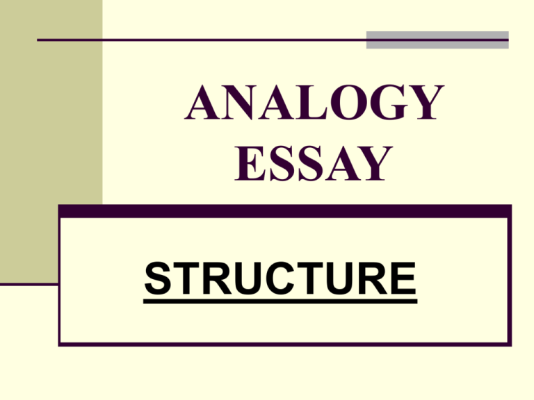 analogy introduction essay
