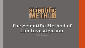 PowerPoint - The Scientific Method of Lab Investigation