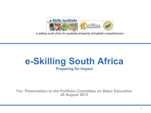 E-Skilling South Africa: Preparing for Impact