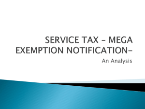 CPE Seminar on Service Tax - Mega Exemption Notification file for