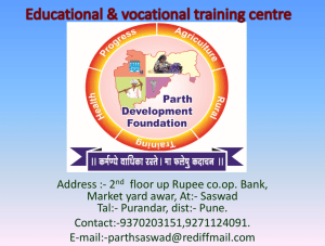 ppt 18 nov 2011 - Parth development foundation, saswad