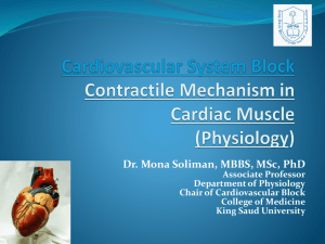 1-Contractile mechanism in heart