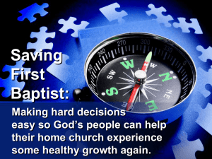 Saving First Baptist - Renovate - National Church Revitalization