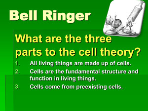Cells Unit PPt Notes (began on 1/4/16)