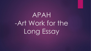 APAH-Long Essay Art Work Activity