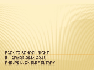 Gr5 BTS 2014 - Phelps Luck Elementary School