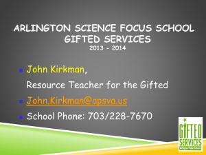 Gifted Services at ASFS - Arlington Public Schools