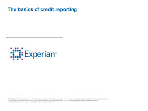The basics of credit reporting