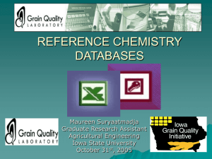 Reference Chemistry Databases