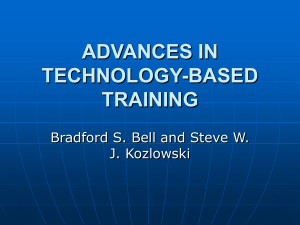 advances in technology-based training