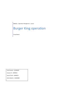 Burger King operation