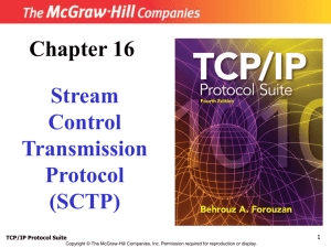 Stream Control Transmission Protocol (SCTP)