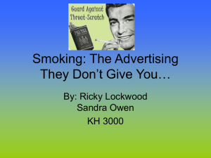 Smoking: The Advertising They Don't Give You…