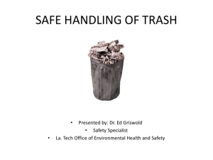 Safe Handling of Trash Training