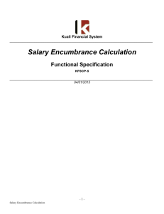 KFSCP-5 - Salary Encumbrance Calculation