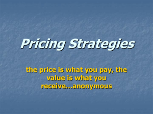 Pricing Strategies - Seattle Central College