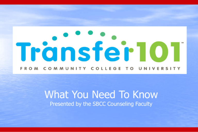 What Is A Transfer Student Santa Barbara City College What Is A Transfer Student Santa Barbara City College