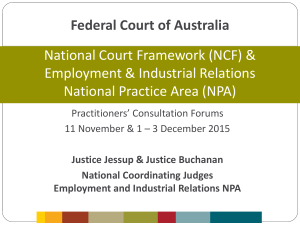 Employment and Industrial Relations National Practice Area