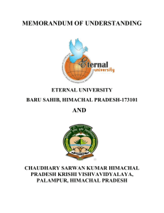 Proposed MOU - Eternal University