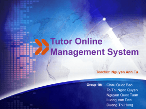 Tutor Online Management System