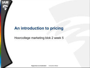 An introduction to pricing
