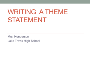 Theme Statement Review