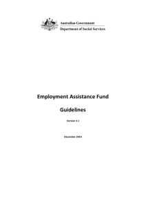 Employment Assistance Fund Guidelines