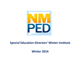 Special Education Directors' Winter Institute 2016