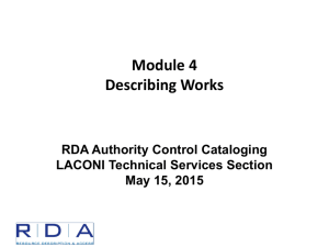 Module 4 - Describing Works