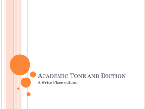 Academic Tone and Diction - St. Cloud State University