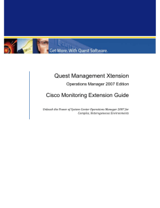 About Quest's Cisco Monitoring Extension