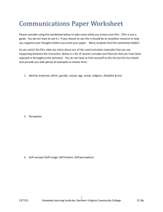 Communications Paper Worksheet Please consider using this