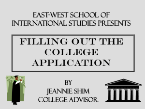 College Application Workshop - East