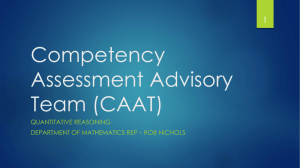 Competency Assessment Advisory Team (CAAT)