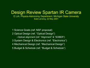 Design Review Spartan IR Camera