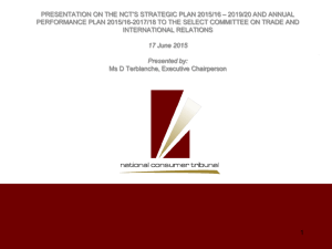 Mandate of the NCT