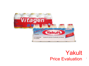 Yakult Price Evaluation