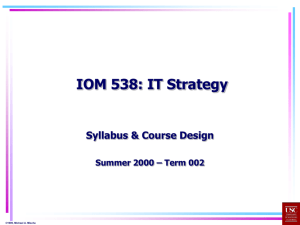 IOM 538: Systems Strategy - Personal World Wide Web Pages