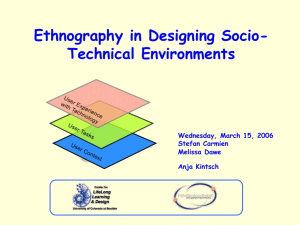 Ethnography In Designing Socio