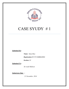 Marketing CASE 1 , Strategy Analysis