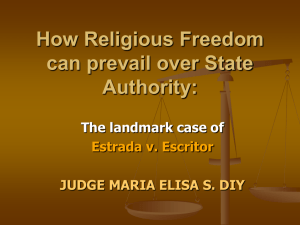 How Religious Freedom can prevail over State Authority