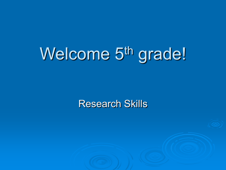 welcome-5th-grade