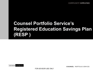 Advisor Presentation - Counsel Portfolio Services