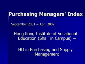 Purchasing Managers' Index - The Institute of Purchasing & Supply