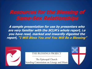 SCLM Same-Sex Blessing Presentation