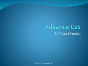 Advance CSS - Vijayta Panchal